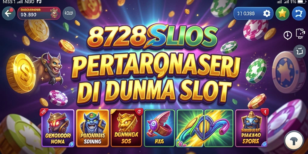 Tangkapan layar menunjukkan momen pertarungan mendebarkan dalam 8728SLOTS.