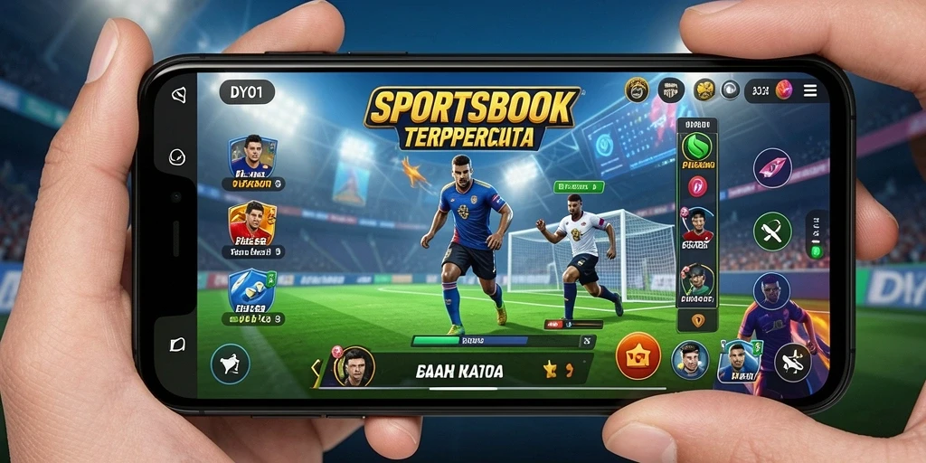 Screenshot DY01 menampilkan antarmuka taruhan olahraga yang interaktif.
