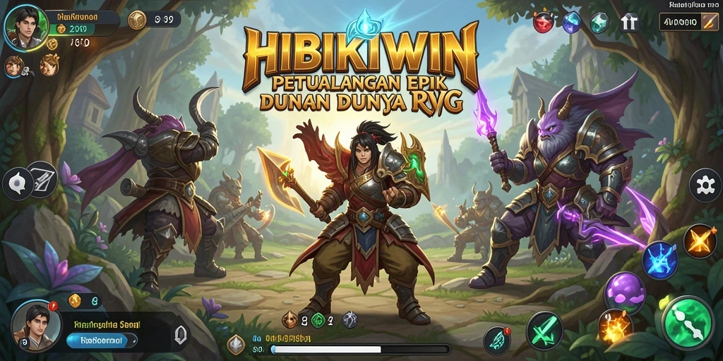 Tampilan menarik dari gameplay RPG HIBIKIWIN yang seru.