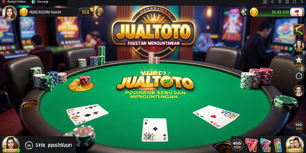 Screenshot gameplay JUALTOTO menampilkan aksi seru permainan poker.