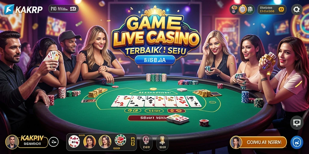 Tampilan gameplay Live Casino yang menarik dan interaktif di KAKRP.