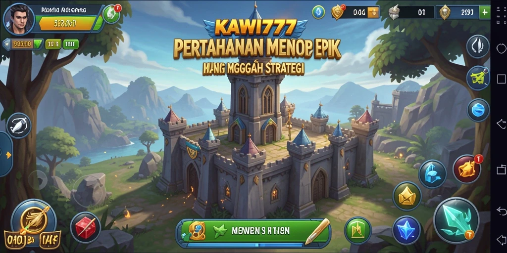 Gameplay menawan KAWI777 yang menampilkan strategi Tower Defense.