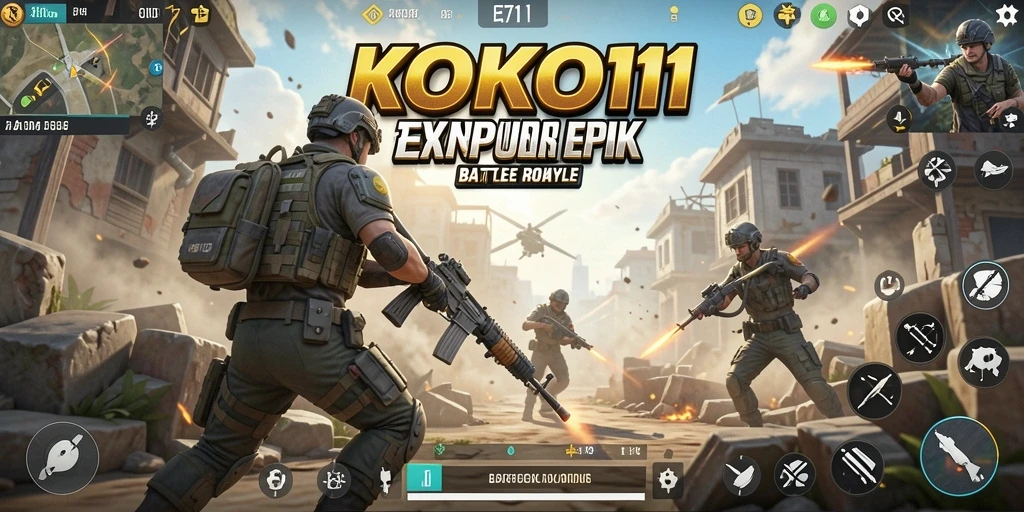Screenshot KOKO11 menampilkan aksi mendebarkan dan strategi tim dalam Battle Royale.
