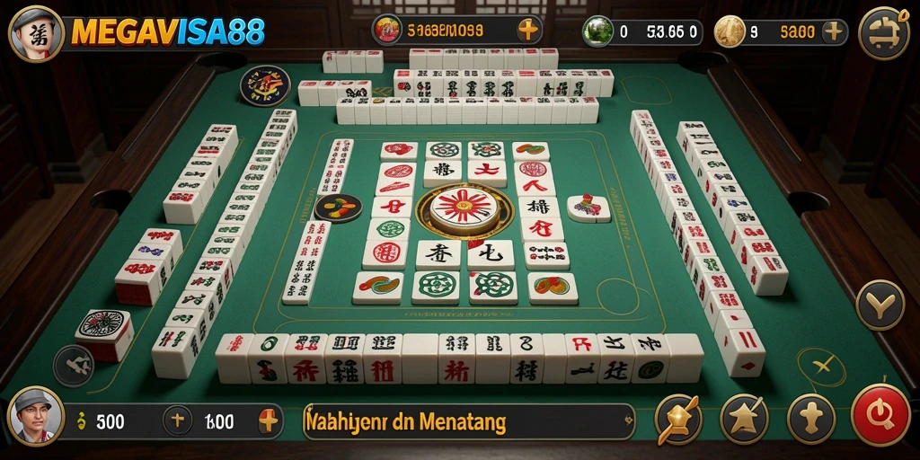 Tampilan menarik dari gameplay Mahjong di MEGAVISA88.