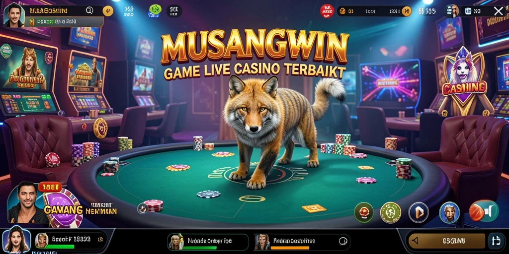 Screenshot dari gameplay Live Casino di MUSANGWIN yang penuh aksi.