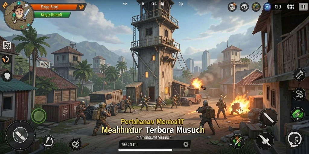 Screenshot gameplay PG11 menampilkan momen pertahanan yang seru dan strategis.