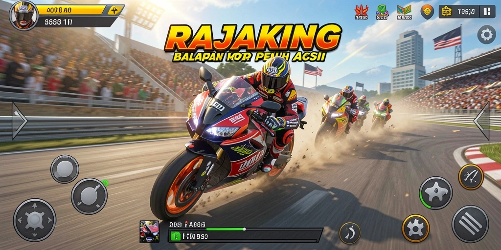 Tampilan menegangkan saat balapan motor di RAJAKING.