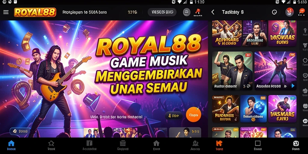 Tampilan gameplay ROYAL88 yang menarik dengan beragam lagu.