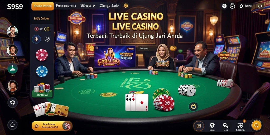 Tampilan gameplay Live Casino yang menegangkan di S9S9.