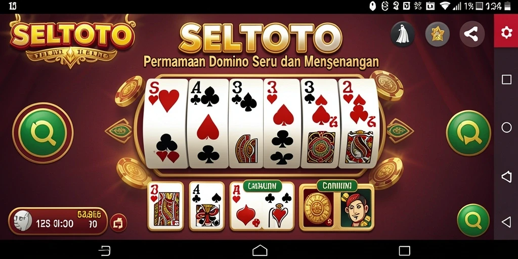 Tampilan gameplay yang menarik dari SELTOTO, game Domino seru.