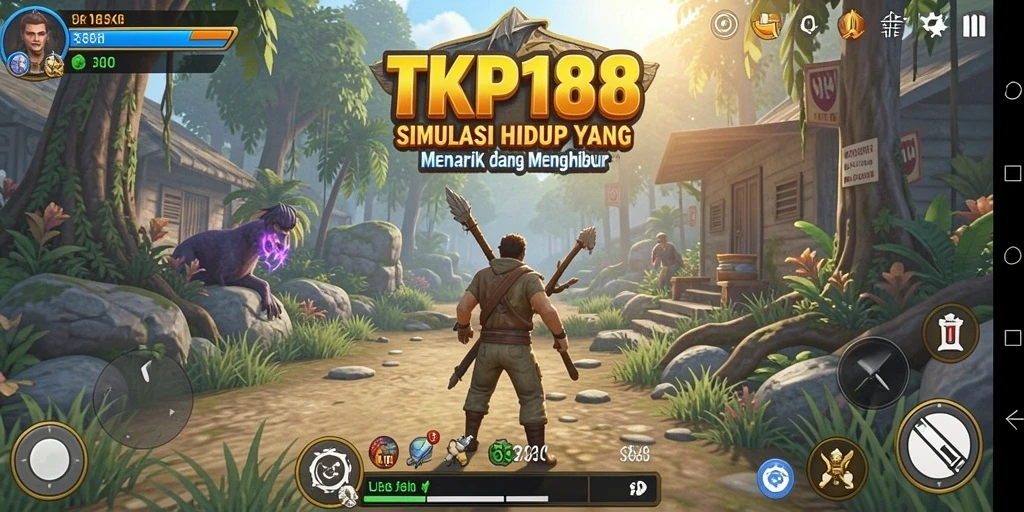 Screenshot gameplay TKP188 dengan visualisasi simulasi yang menarik.