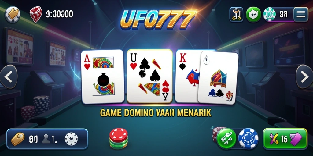 Screenshot gameplay Domino di UFO777 yang penuh aksi dan seru.
