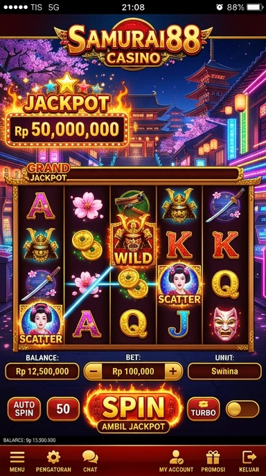 Tampilan antarmuka pengguna samurai88 yang sederhana dan intuitif.